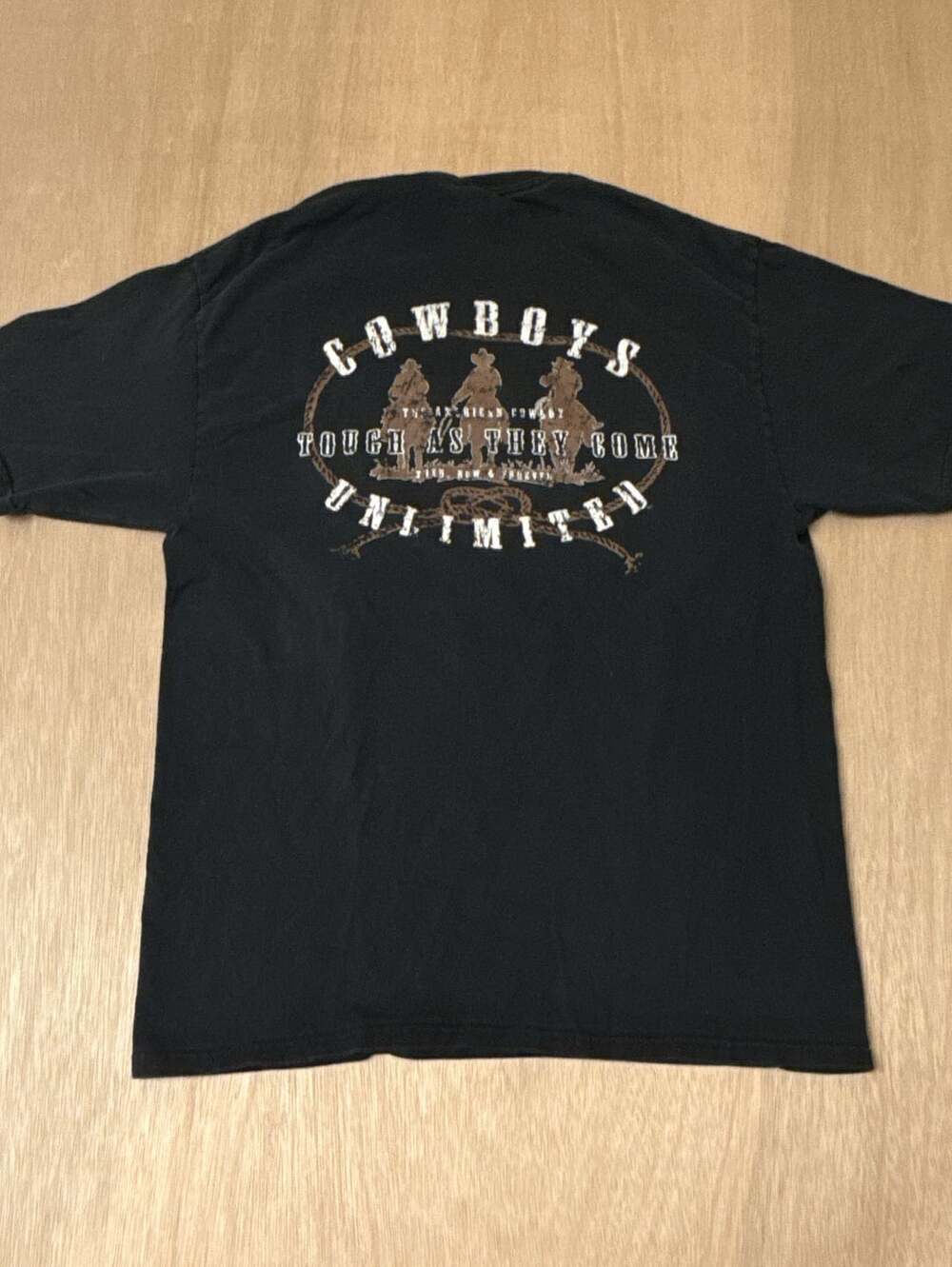 Cowboys Unlimited Tough As They Come Black Graphic T-Shirt